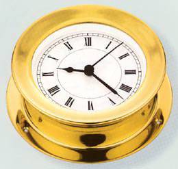 Victory Brass Clock 3-1/2" with Roman Numerals