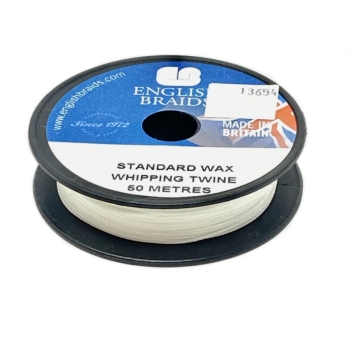 English Braids No. 4 Standard Wax Whipping Twine White 50m