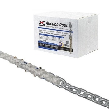 Titan Anchor Rode - 50' of 5/16" G40 HT Chain and 200' of 5/8" 8-Plait Rope