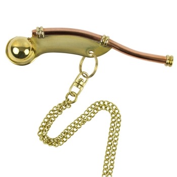 Nauticalia Brass/Copper Bosun's Call with Chain Boxed