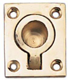 Brass Flush Pull Ring 1-3/4 x 1-1/2 in.
