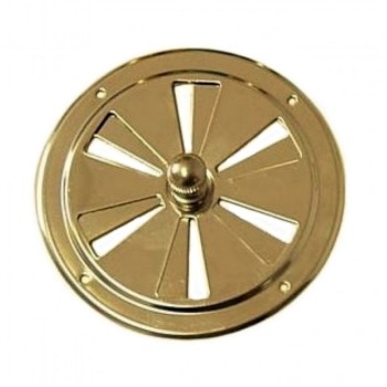 Butterfly Vent 5 in. Brass with Center Knob