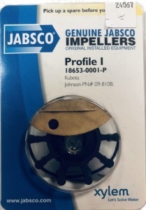 Jabsco 6303-0003-P Marine Impeller Kit 2" x 7/8" OEM Genuine Profile H 
