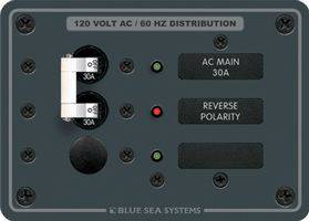 Blue Sea 8029 AC Main 30A & 1 Position - Traditional Metal Panel