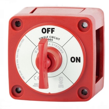 Blue Sea 6005 m-Series Mini On-Off Battery Switch with Key - Red