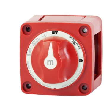 Blue Sea 6006 m-Series Mini On-Off Battery Switch with Knob - Red