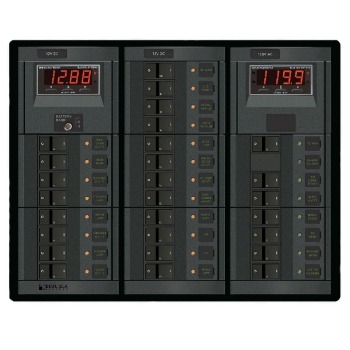 Blue Sea 1218 AC/DC Panel - DC Main with 19 Positions and AC with 6 Positions