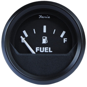 Faria Gauge Fuel Level Euro Black (E-1/2-F)