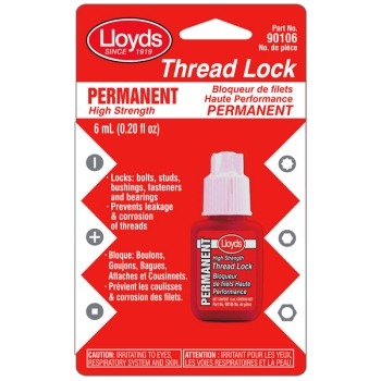 Lloyds Thread Lock Permanent High Strength - Red 6 ml