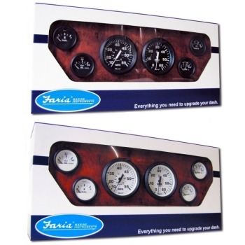 Faria Boxed Set of 6 Gauges for Inboard Engines - Euro