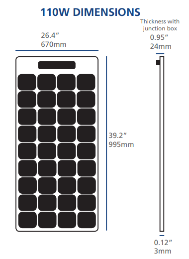 Solar Flex Panel Dimensions