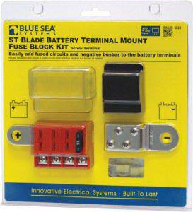 Blue Sea 5024 ST Blade Battery Terminal Mount Fuse Block Kit