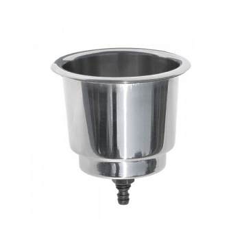Ongaro 60002 Stainless Drink Holder with Drain & Plug