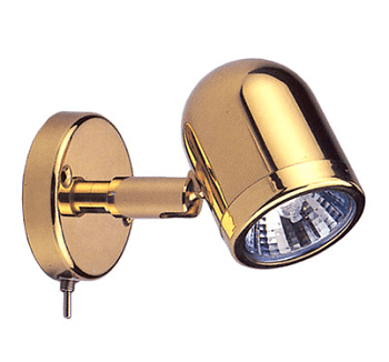 Victory Brass LED Bullet Light with Switch