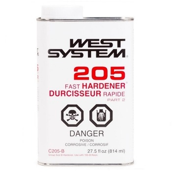 West 205B Fast Hardener .86 Quart