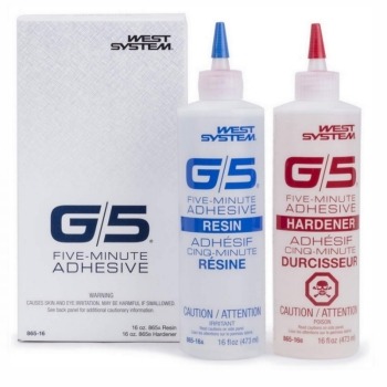 West G/5 5 Minute Adhesive 16 Ounce Bottles