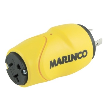 Marinco Straight Adapter 20A 125V Male to 15A 125V Female S20-15