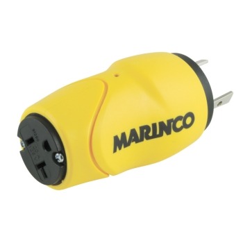 Marinco EEL Straight Adapter 30A 125V Male to 15A 125V Female S30-15