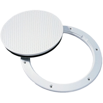 Beckson DP83-W Pry-Out Deck Plate 8" Dimple White