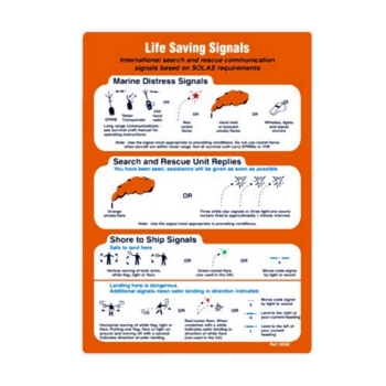 Maritime Progress SOLAS Life Saving Signals & Rescue Card 210 x 148 mm
