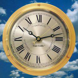 Cape Cod Wind & Weather - Brass Clock