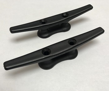 Cleat - 6 1/2" (165MM) Black Open Base - Pair