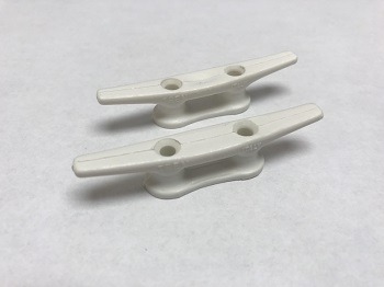 Cleat - 2 3/8" (60MM) White Open Base - Pair