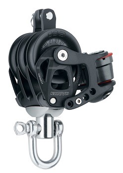 Harken 6275 Element Block 60mm Triple with Swivel, Becket, and Cam Cleat