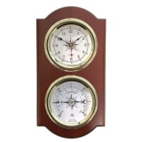 Trintec Euro Nautical 2-Piece Weather Station Clock and Barometer