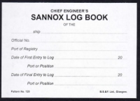 Chief Engineers Log Book Sannox No. 120 - Three Months Numbered Pages