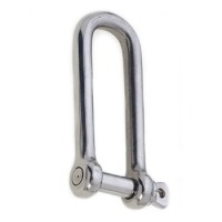 3/16" Forged 316 SS Long D Shackle
