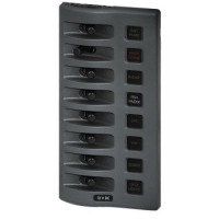 Blue Sea 4308 WeatherDeck 12V DC Waterproof Fused Switch Panel Gray 8 Positions
