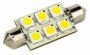 Lunasea LED Bulb Festoon 10-30V Warm 6 LED